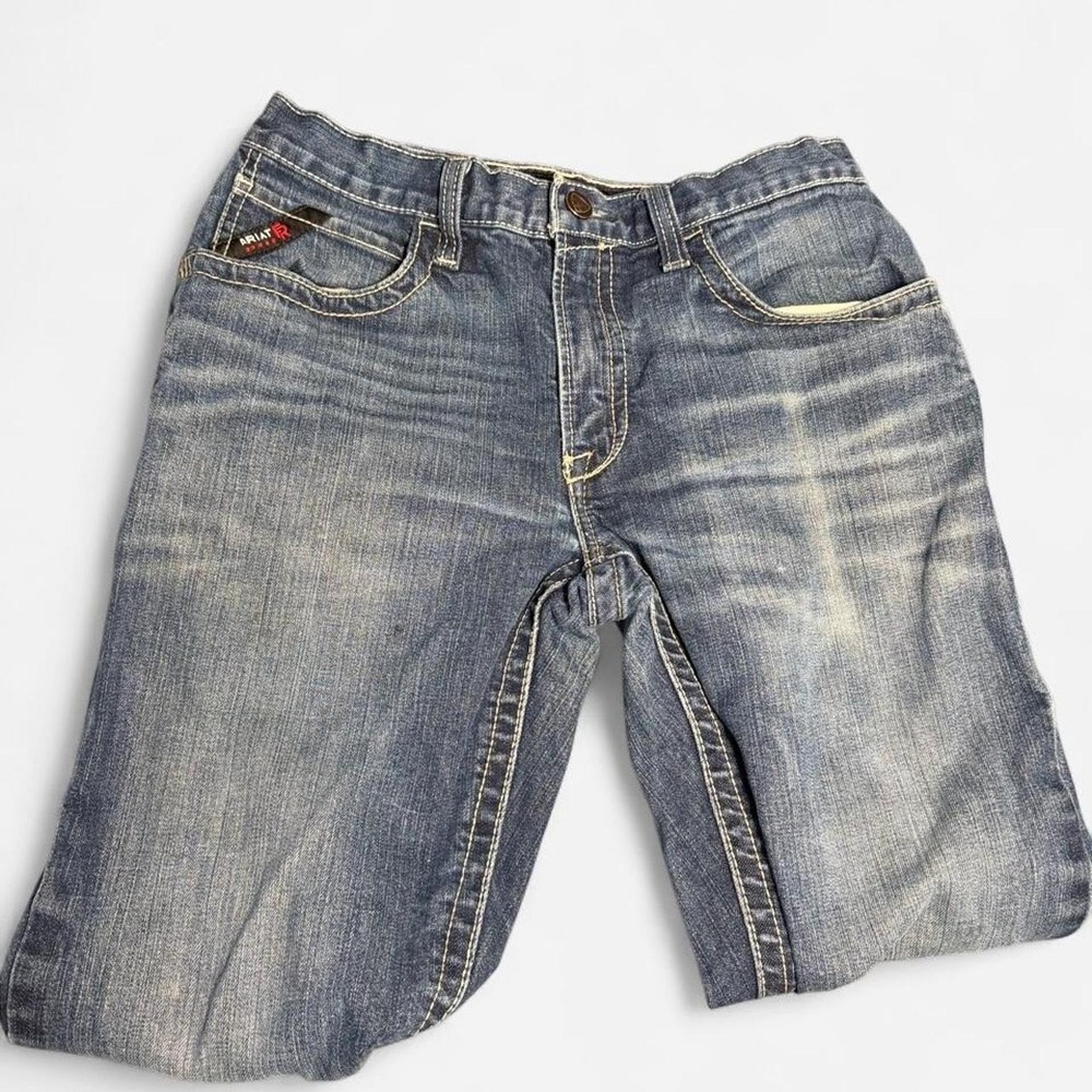 Ariat M5 Slim Straight Jeans Mens 31x32 Blue Flame Resistant FR Workwear